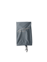 Alpinestars S-M7 Soft Bag, Motocross Helmet Storage Pouch, Gray, featuring a light gray Alpinestars star logo, drawstring closure with black cord, lightweight textile construction for off-road gear protection