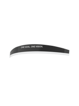 Alpinestars Supertech Roll Off Mud Strip, Goggle Accessory, Transparent, curved clear strip featuring "ONE GOAL. ONE VISION." text, designed for motocross vision management