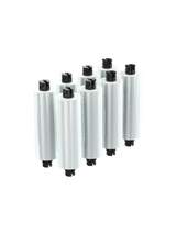 Alpinestars Wide-Vision Roll Off Charge, 8-pack of Transparent Goggle Roll-Off Film Rolls, 45mm clear polyester rolls with black plastic cores, accessory for motocross and off-road racing visibility