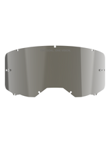 Alpinestars Vision 8-5-3 Mirror Lens, Mirror Silver reflective finish, curved polycarbonate construction with 'ONE GOAL. ONE VISION.' branding, integrated tear-off posts, replacement lens for motocross goggles