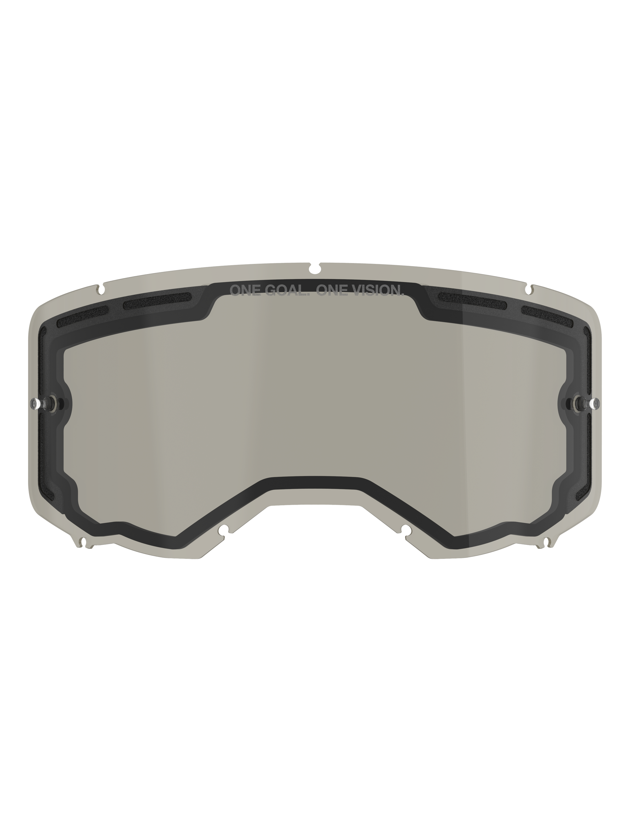 Alpinestars Vision 8-5-3 Dual Pane Lens, Goggle Replacement Lens, Smoke Gray Tint, Curved Polycarbonate with Vents and Integrated Tear-Off Posts, Motocross Accessory