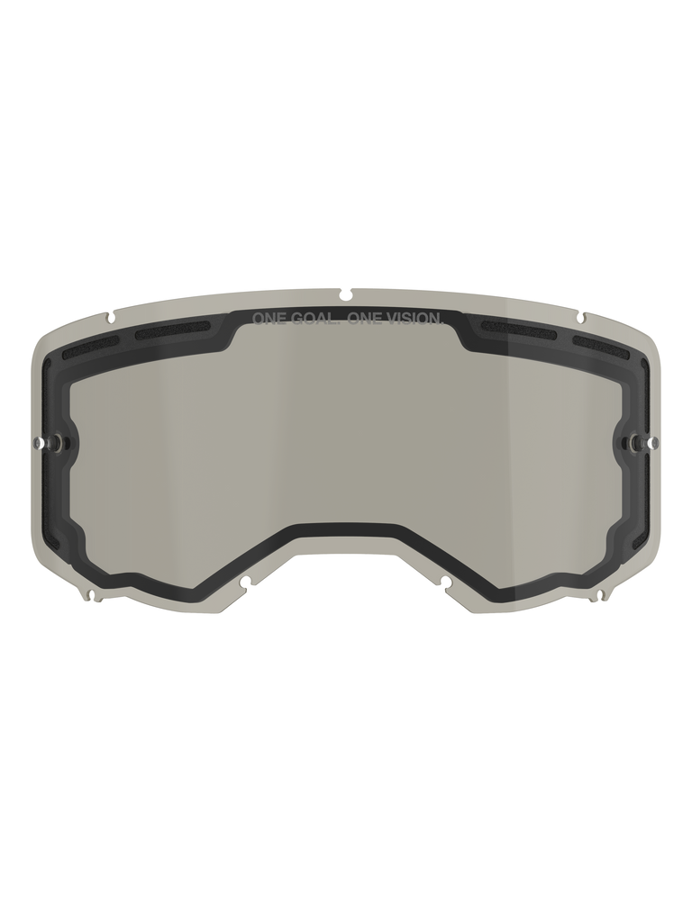 Alpinestars Vision 8-5-3 Dual Pane Lens, Goggle Replacement Lens, Smoke Gray Tint, Curved Polycarbonate with Vents and Integrated Tear-Off Posts, Motocross Accessory
