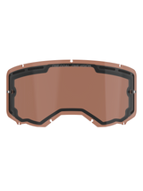 Alpinestars Vision 8-5-3 Dual Pane Vented Lens, Copper Rose tinted replacement lens for motocross goggles, featuring integrated tear-off posts, top ventilation ports, and ONE GOAL ONE VISION branding.