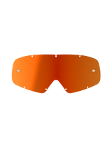 Alpinestars Vision Youth Mirror Lens, Motocross Goggle Replacement Accessory, Mirror Red with reflective orange-to-red gradient, featuring integrated tear-off posts and side mounting notches, curved polycarbonate construction for youth off-road racing.