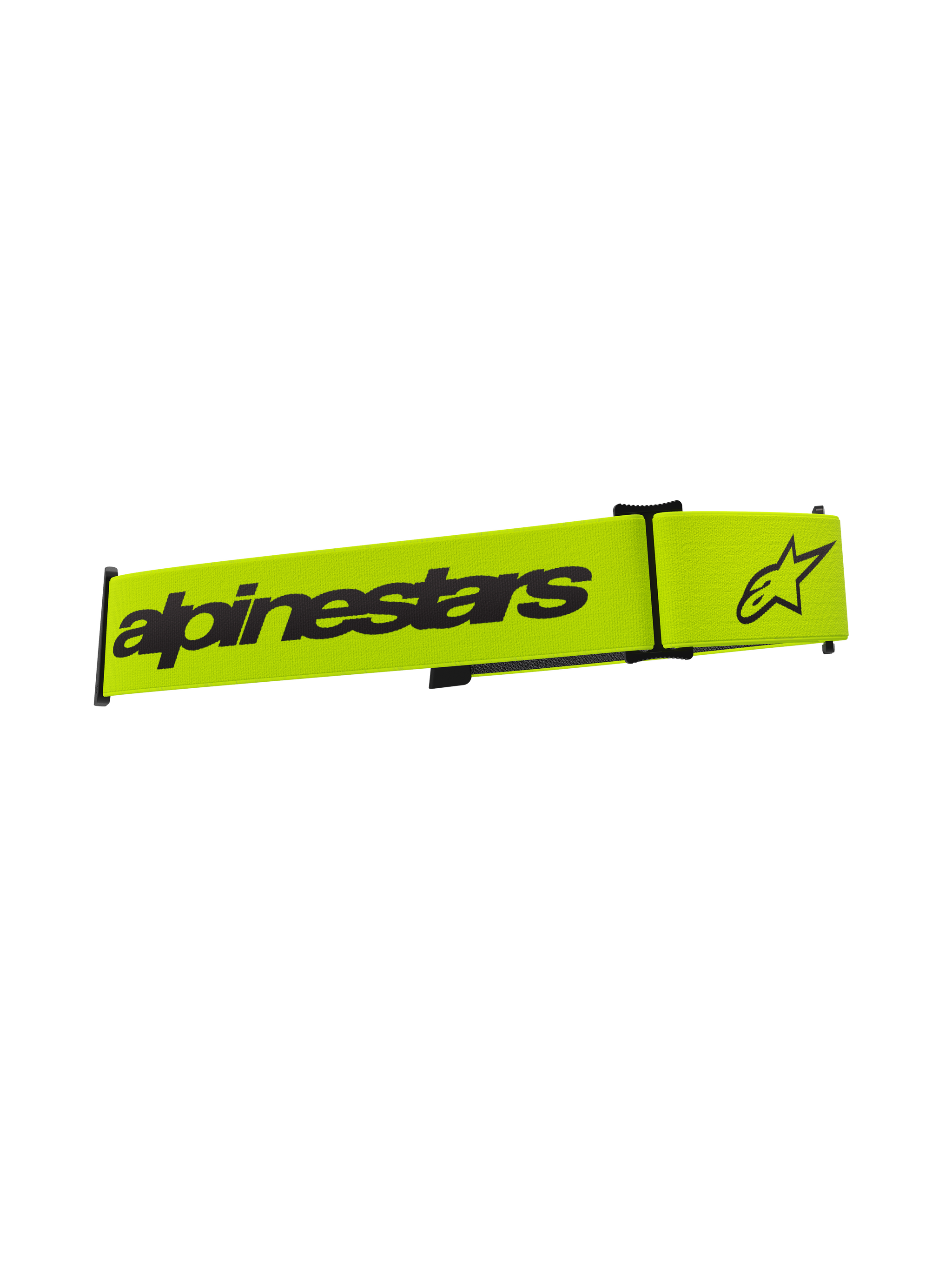 Alpinestars Supertech Goggles Strap, Motocross Goggle Accessory, Yellow Fluo and Black, featuring black Alpinestars wordmark and star logo, replacement strap for off-road goggles