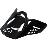 Alpinestars Supertech M10/M8 Visor, Motocross Helmet Visor, Gloss Black with White Star Logo, Aerodynamic Design with Ventilation Cut-Outs