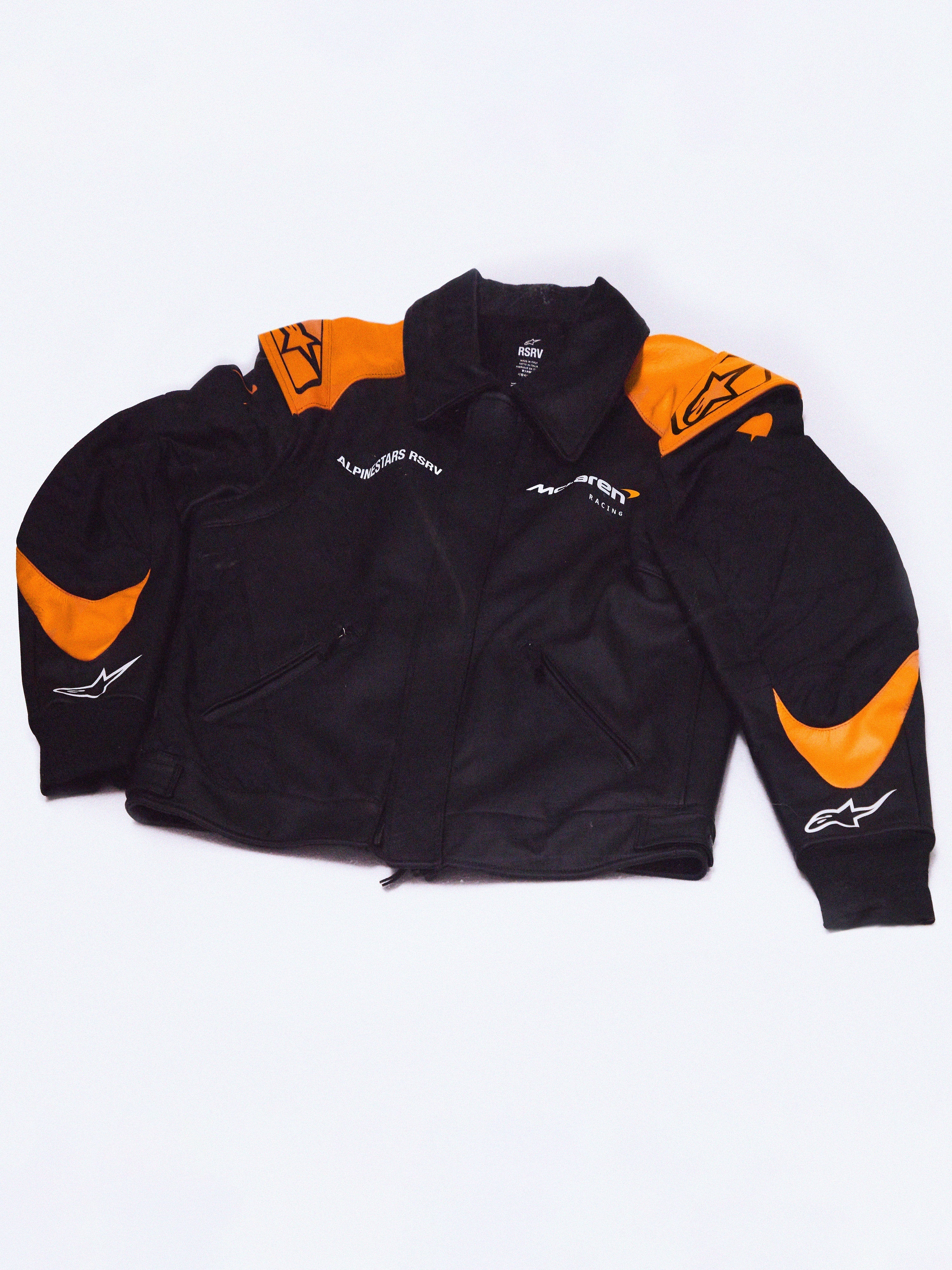RSRV Track Star Leather Jacket - BLACK <p style=