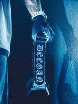 Alpinestars Limited Edition DNGR38 XXV Supertech Vision Goggles, silver and black motocross goggles with Deegan branded strap.