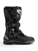 Alpinestars Corozal V2 Adventure Drystar® Boots, black adventure motorcycle boot with protective shin and ankle panels, adjustable buckles, textured shift pad and all-terrain sole.