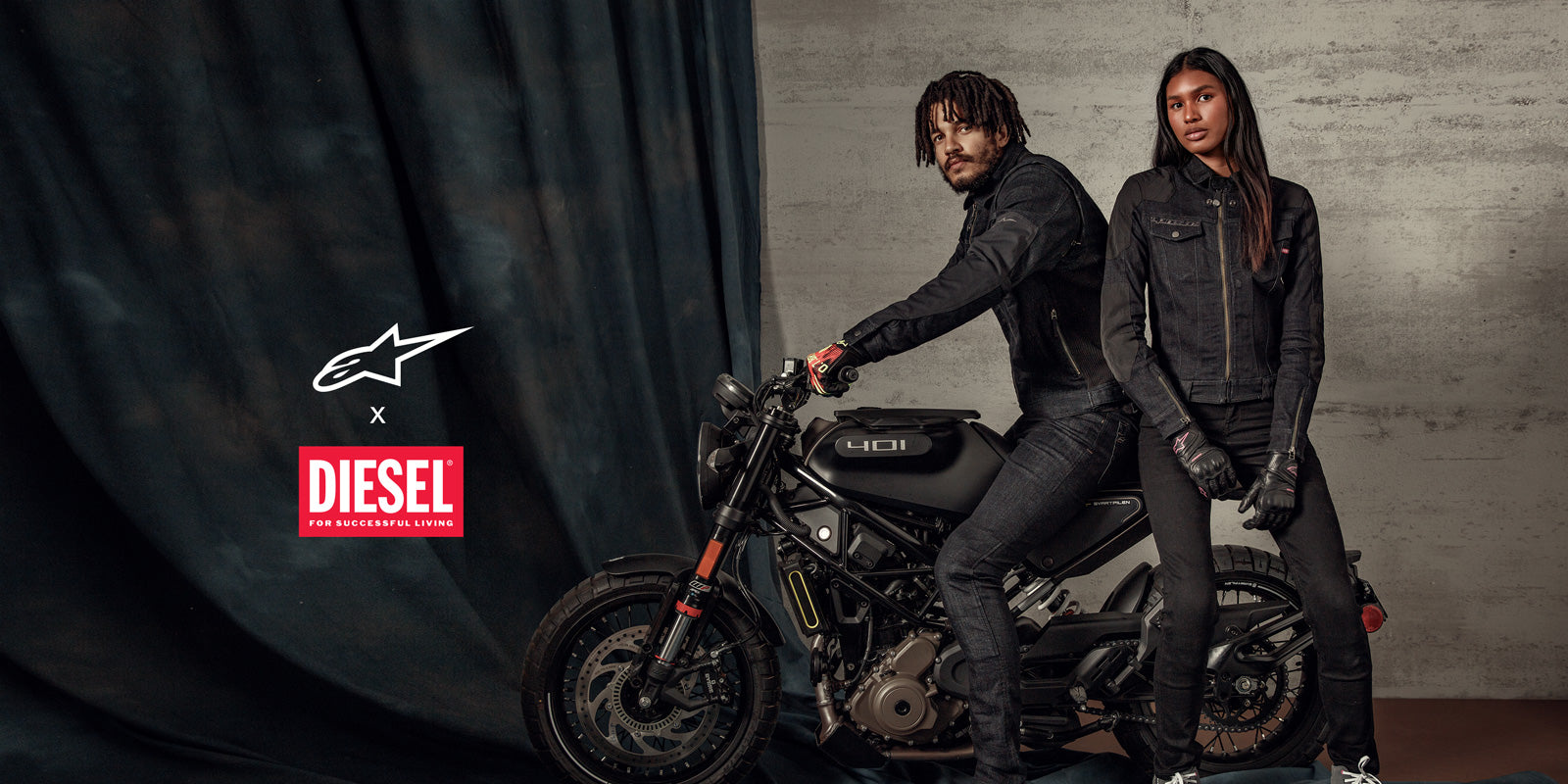 Alpinestars X Diesel AS-DSL Kentaro Denim Jacket - BLUE