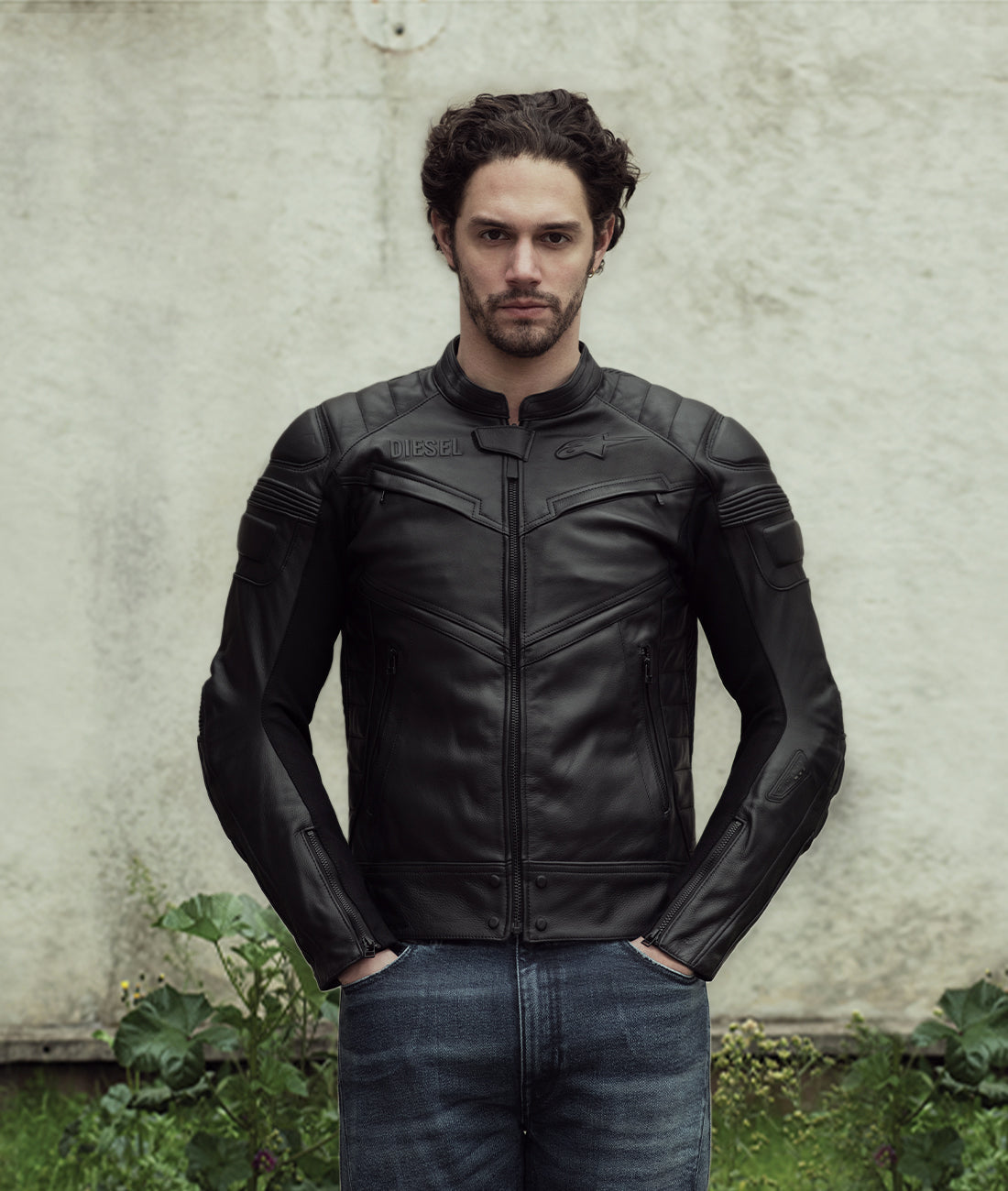 ALPINESTARS X DIESEL AS-DSL Shiro - Black Motorcycle Jacket