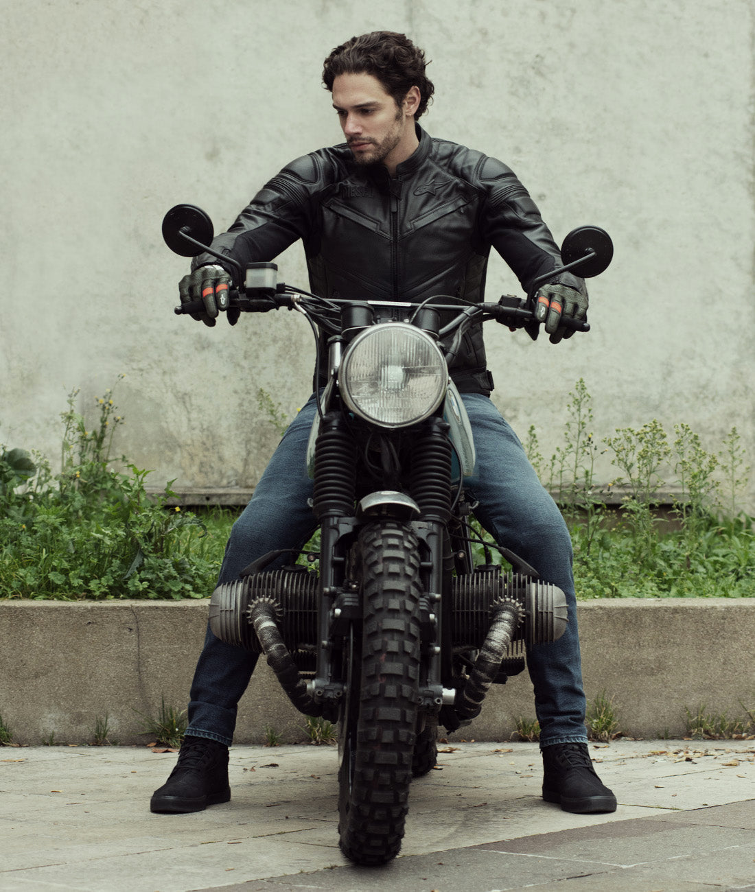 ALPINESTARS X DIESEL AS-DSL Shiro - Black Motorcycle Jacket